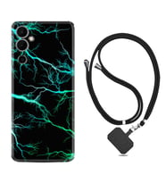 Tecno Pova Neo 2 Kılıf Silikon Boyun Askılı İpli Desenli Silikon Green Thunder 1693