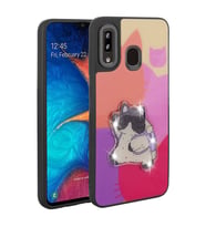 Samsung Galaxy A20 Uyumlu Kılıf Parlayan Kabartmalı İkonik Figürlü Zore Amas Silikon Kapak