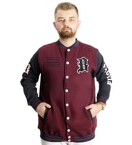 Mode XL Büyük Beden Erkek Kolej Mont Brooklyn 23627 Mürdüm