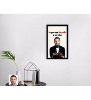 BK Gift Kişiye Özel Godfather Baba Karikatürlü Dekoratif Ahşap Siyah Çerçeveli Tablo-9