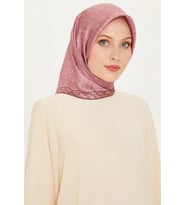 Armine Tivil İpek Eşarp 9230 - 31 Pembe Karışık Desen