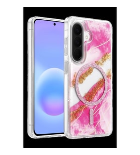 Onegif Samsung Galaxy A57 5g Lotus Simli Magsafe Kapak - Pembe