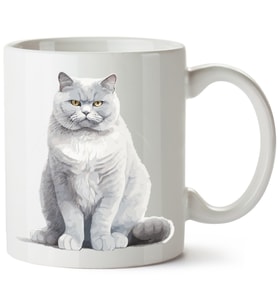 Kedi Baskılı Porselen Kupa Bardak