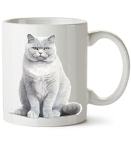 Kedi Baskılı Porselen Kupa Bardak
