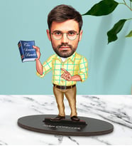 Kişiye Özel Yazar 2 Tasarımlı Karikatür Biblo