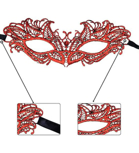 Kırmızı Dantel Masquerade Maskesi 5 No (4767)