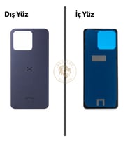 Omix X7 Mor Arka Kapak Arka Cam Batarya Kapağı Lazer Kesim Kapak Pil Kapağı Back Cover