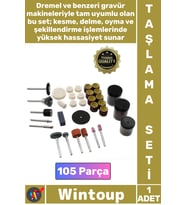 #Taşlama Gravür Seti Matkap Dramel Makine Kalıpçı Taşlama Zımparalama Polisaj Fırçalama 105 Parça
