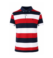 Trender 457 Kot Yaka Ringel Kırmızı Erkek Polo Yaka T-shirt 26YK37000017