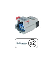 Cam Motor Soketi 2 Pin Gri Kablosuz