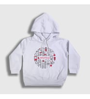 Presmono Unisex Çocuk Beyaz Tourist Travel İstanbul Türkiye Turkey Kapüşonlu Sweatshirt 499638tt (Beyaz)