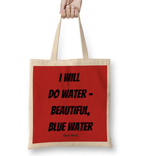 Claude Monet Quotes Gifts - Vintage Retro Rainbow Style Bez Çanta Uzun Saplı