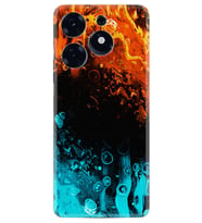 Tecno Spark 10 Pro Kılıf Silikon Desen Özel Seri Orange Blue Color 1665