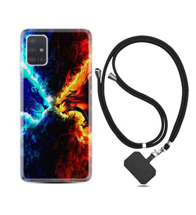 Samsung a71 A72 A73 A7 A9 2018 C7 C9 Kılıf Boyun Askılı Silikon Red Blue Leon 1714
