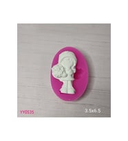 YY0535 Çiçekli Kız Çocuk Silikon Kalıp