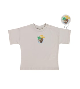 Civil Baby Coco Labs Baskılı 6-18 Ay Tişört - Bej