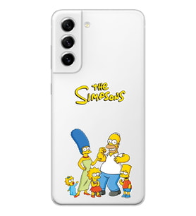Samsung Galaxy S21 FE Uyumlu Simpsonlar Tasarımlı Şeffaf Telefon Kılıfı