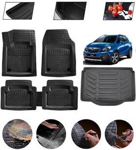 Opel Mokka 2012-2020 Uyumlu Paspas Araca Özel Bagaj Havuzu MBS Siyah