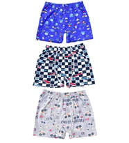 Erkek Çocuk 254 Desenli 3'lü Boxer RENKLİ