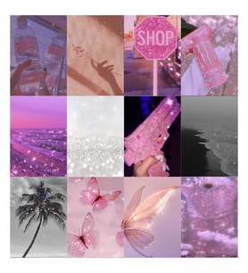 Orora Parıltılı Glitter Soft Pinky White Poster Duvar Kağıdı Seti-12li-230g-A5