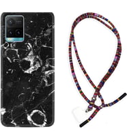 Vivo Y11S Y21S Y20 Y20S Y70 Kılıf Boyun Asklı Rasta Silikon Black Hole Marble 1387