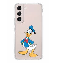 Samsung Galaxy S22 Uyumlu Köşe Korumalı Antişok  Kapak Donald Duck Tasarımlı Şeffaf  Kılıf