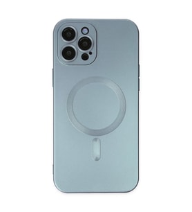 Apple iPhone 12 Pro Max Kılıf Moshi Lens Magneticsafe Silikon - Sierra Blue