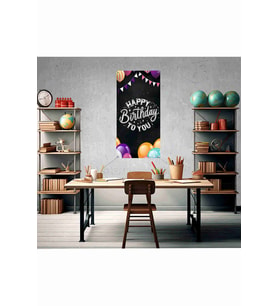 Happy Birthday - Doğum Günü TemalıFotoğraf Panosu Branda 100x200
