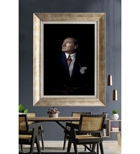 Gümüş Çerçeveli Atatürk Tablo ds7