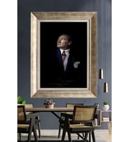 Gümüş Çerçeveli Atatürk Tablo ds7