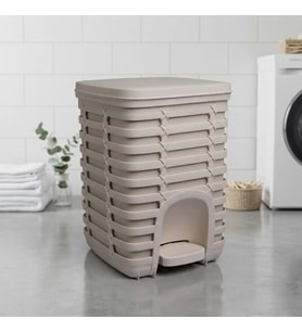 PALM KARE PEDALLI ÇÖP 9 LT BEJ-100281