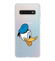 Samsung Galaxy S10 Kapak Donald Duck Tasarımlı Şeffaf Silikon Kılıf