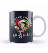 Wreath All I Want For Christmas Is Louis Theroux Kupa Bardak Porselen