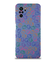 Xiaomi Redmi Note 10 Uyumlu Lansman Kılıf Hello Kitty Tasarımlı İçi Kadife Kapak-Mor (Şeffaf)