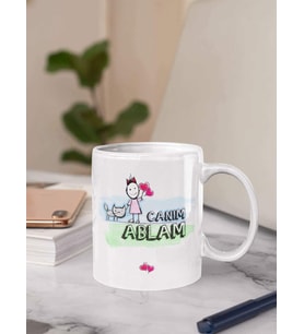Canım Ablam Kupa Bardak (Beyaz)