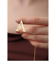 Altın Kaplama 2 Harfli  Gümüş Kolye