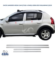 Dacia Sandero Krom Cam Çıtası 4 Pcs. P.Çelik 2006-2012