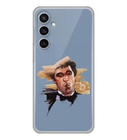 Samsung Galaxy S23 FE Uyumlu Tony Montana Scarface Desenli Şeffaf Telefon Kılıfı