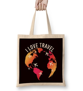 Love Travel Blogger Traveler Wanderlust Adventure Traveling Bez Çanta Uzun Saplı