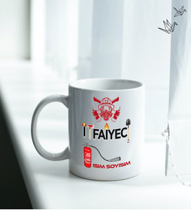 İtfaiyeci Temalı Kişiye Özel İsim ve Fotoğraf Baskılı Kupa Bardak No:002