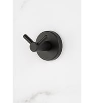 Siyah V Çatal Bornozluk Banyo Askısı