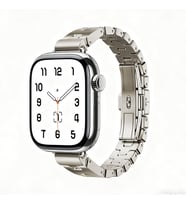 Apple Watch 7 45mm Uyumlu Zore KRD-150 Metal Kordon (Bej)