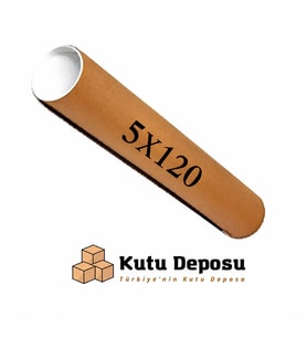 5x120 cm Kapaklı Silindir Postüp Rulo Gönderi Kutusu (5 ADET)