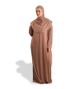 Vizon Tek Parça Namaz Elbisesi Viskon Düz 2503_10
