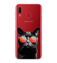 PrintiFy Samsung Galaxy A30 ile Uyumlu Kedi 3 Kamera Korumalı Şeffaf Kılıf