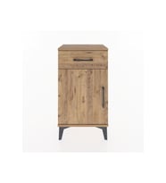 Arges Komodin Tek Raflı Tek Çekmeceli Tek Kapaklı 44x30x80 Çam-Çam