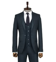 Ekose Ceketli Slim Fit Yeşil Erkek Takım Elbise - Wessi