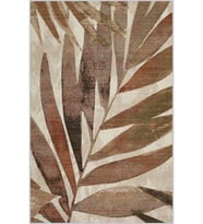 Eliana Home Baskılı, Yıkanabilir Kaymaz Taban Salon Halısı LNA1454 100x150 cm (Kahverengi)
