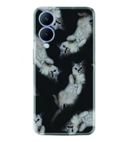 Vivo Y17S Kılıf Silikon Desen Özel Seri Sevimli Kedicikler 1785