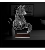Luvivia Dekoratif Tilki Tasarım 3D Lamba - Masa Gece Lambası